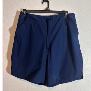 Lands' End Size 16W Quick Dry Elastic Waist Swim Board Shorts With Panty - Blue